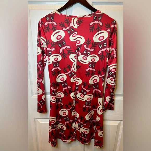 Vessos Rudolph Christmas Holiday Dress Size Small  Soft Lightweight - Picture 2 of 10